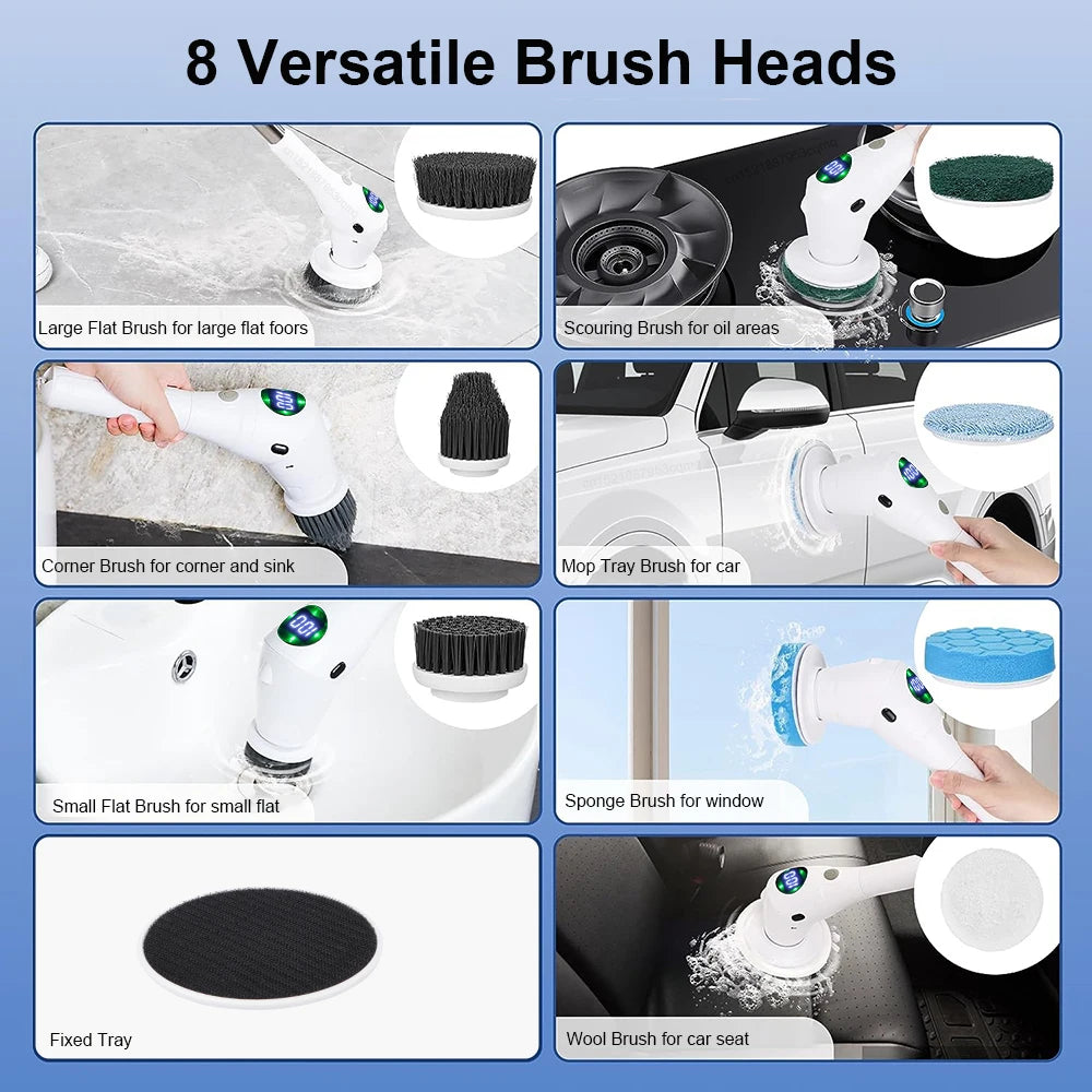 Electric Cleaning Brush 8 in 1