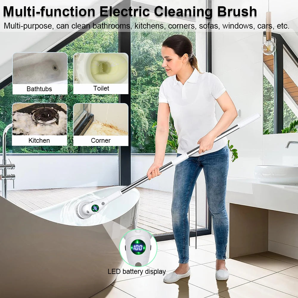 Cepillo de limpieza eléctrico 8 en 1